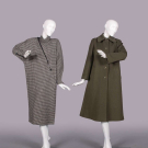 PIERRE CARDIN WOOL DRESS &amp; COAT, PARIS, C. 1979 - 1982