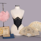 FIVE FASHIONABLE LADIES’ ACCESSORIES, INC. SWISS WAIST &amp; FANS, 1850s-1920s