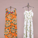 PRINTED FLORAL SUN DRESSES, MID-20TH C