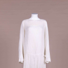 WHITE PINTUCKED DAY DRESS, 1920s