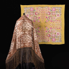 TWO SILK LAME’ SHAWLS, 1920s