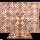 NINE PATCH CHINTZ QUILT, BY MARY ANN DAGER, WILTON, NH, C. 1860