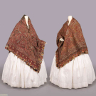 TWO WOVEN OR EMBROIDERED KASHMIR SHAWLS, C. 1840 - 1855