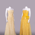 TWO DESIGNER EVENING GOWNS, USA &amp; UK, 1970s &amp; 2000s