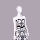 PETER SORONEN IRONWORK EVENING GOWN, HOMAGE TO WORTH, USA, 2000s