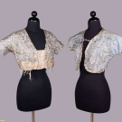 TWO SILVER STRIP EMBROIDERED BOLEROS, INDIA &amp; USA, MID 20TH C