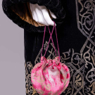 GALLENGA STENCILLED VELVET EVENING BAG, C. 1920