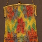 WHITING &amp; DAVIS PAINTED MESH PURSE, c. 1920