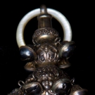 STERLING BABY RATTLE, 19TH C