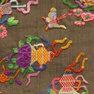 EMBROIDERED SILK GAUZE, CHINA, LATE 19TH C