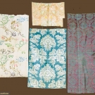 FOUR SILK BROCADE FRAGMENTS, 17TH C - 1750