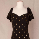 DIRECTOIRE STYLED BLACK EVENING GOWN, c. 1942