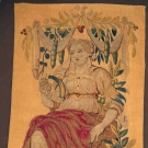 FEMALE FIGURE TAPESTRY FRAGMENT, 18TH C