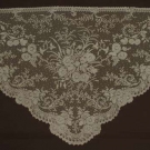 CREAM VALENCIENNES SHAWL, MID 19TH C