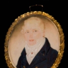 PORTRAIT MINATURE IN GOLD FRAME, AMERICA, 1830-1840