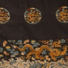 EMBROIDERED HORIZONTAL DRAGON PANEL, CHINA, 19TH C