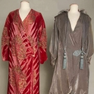 TWO SILK VELVET EVENING COATS, c. 1915