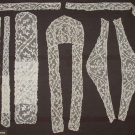 FIVE PIECE ALENCON LACE ACCESSORY SET, c. 1780