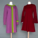 TWO RUDI GERNREICH WOOL KNIT DAY DRESSES, 1965-1967
