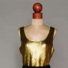 HALSTON BLACK SILK JERSEY ENSEMBLE, 1969