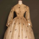 PRINTED VOILE DAY DRESS, 1850s