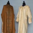 TWO EMBROIDERED WOOL EVENING WRAPS, 1900-1908