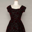 DIOR CUT VELVET PARTY DRESS, 1954