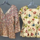 PRINTED SHORT GOWN, c. 1800