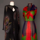 TWO TRIGERE CHIFFON PARTY ENSEMBLES, 1970s