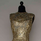 GOLD SEQUIN EVENING SHEATH, 1960s
