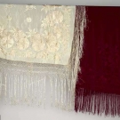 TWO EMBROIDERED EXPORT SHAWLS, EARLY 20TH C