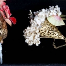 GOLD &amp; M.O.P. TUSSIE MUSSIE, MID 19TH C