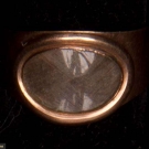 GENT'S HAIR MOURNING RING, c. 1815