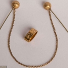 GOLD CAPE PIN &amp; SCARF PIN, LATE 19TH C
