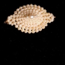 SEED PEARL BROOCH &amp; EARRING SET, 1830s