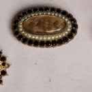 TWO PIECES HAIR MOURNING JEWELRY, c. 1830