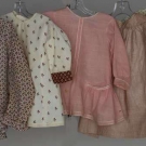 FOUR TODDLER'S CALICO DRESSES, 19TH C