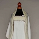 WHITE SILK EVENING ENSEMBLE, 1950s