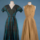 TWO CLAIRE MCCARDELL COTTON DAY DRESSES, 1952
