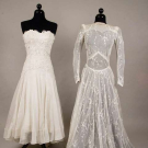 TWO WHITE WEDDING GOWNS, 1930 &amp; 1950s