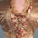 SILK SATIN &amp; BROCADE RECEPTION GOWN, 1880s