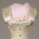 COTTON BROCADE S-SILHOUETTE CORSET, 1900-1910