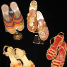 FOUR PAIR LADIES' SUMMER SANDALS/SHOES, 1930-1940s