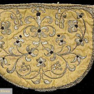 METALLIC SILVER &amp; PEARL EMBROIDERED PURSE, 1600s
