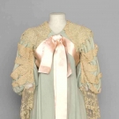 WOOL &amp; LACE MORNING GOWN, c. 1895