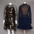 TWO CHIFFON COCKTAIL DRESSES, 1980-1990s