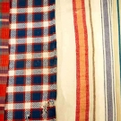 5 HAND WOVEN WOOL BLANKETS, 19TH C