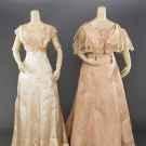 1 CREAM &amp; 1 PINK BALL GOWN, c. 1908