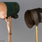 2 POKE BONNETS, 1840s