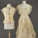 THREE ORGANDY &amp; LACE DRESS PARTS, 1860-1870